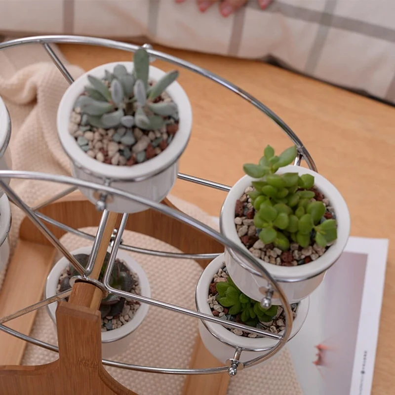 Pot de fleurs créatif en forme de roue