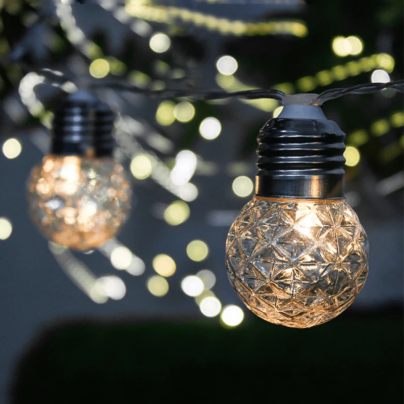 Guirlande Guinguette Solaire avec Ampoules en Suspension
