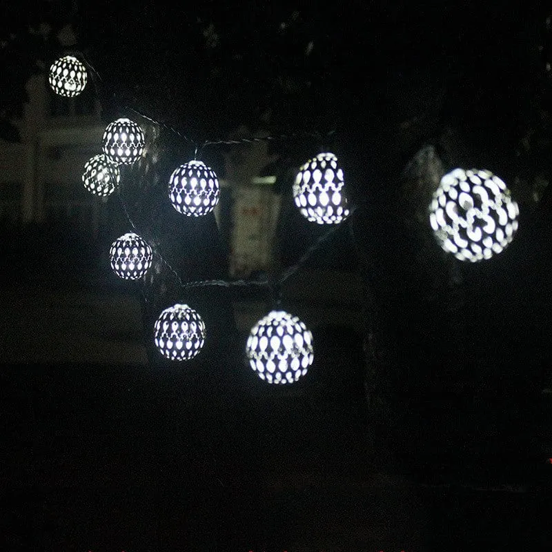 Guirlande Lumineuse Solaire de Boules Marocaines