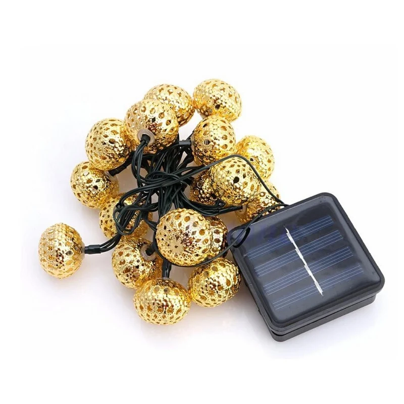 Guirlande Lumineuse Solaire de Boules Marocaines