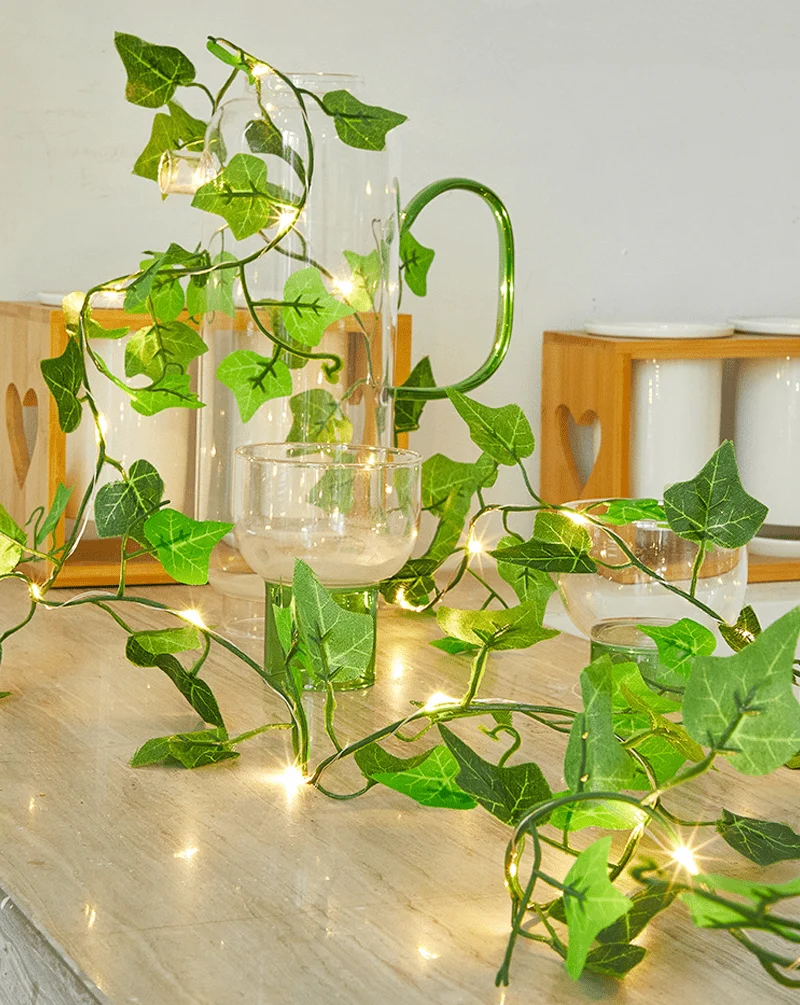 Guirlande Lumineuse Solaire Feuilles de Lierre