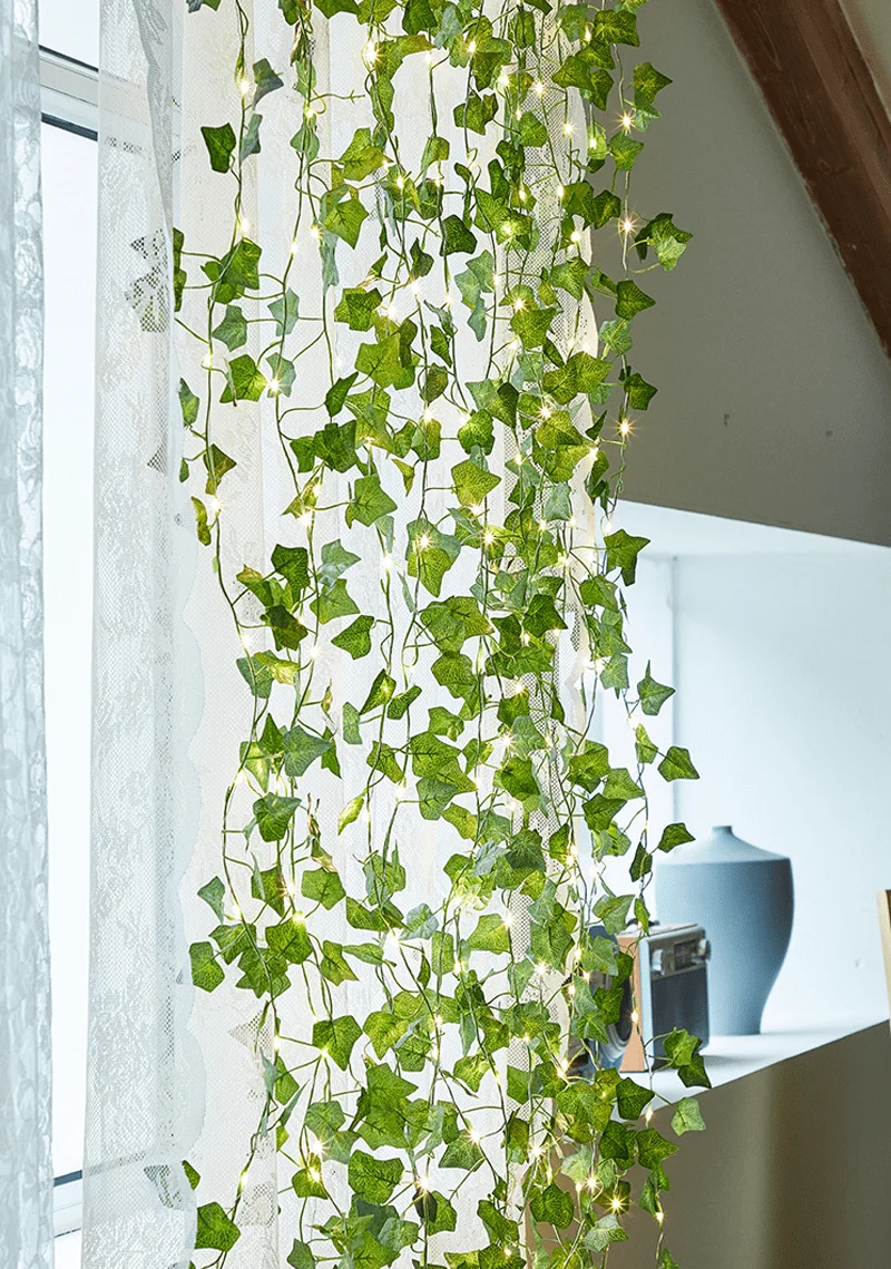 Guirlande Lumineuse Solaire Feuilles de Lierre