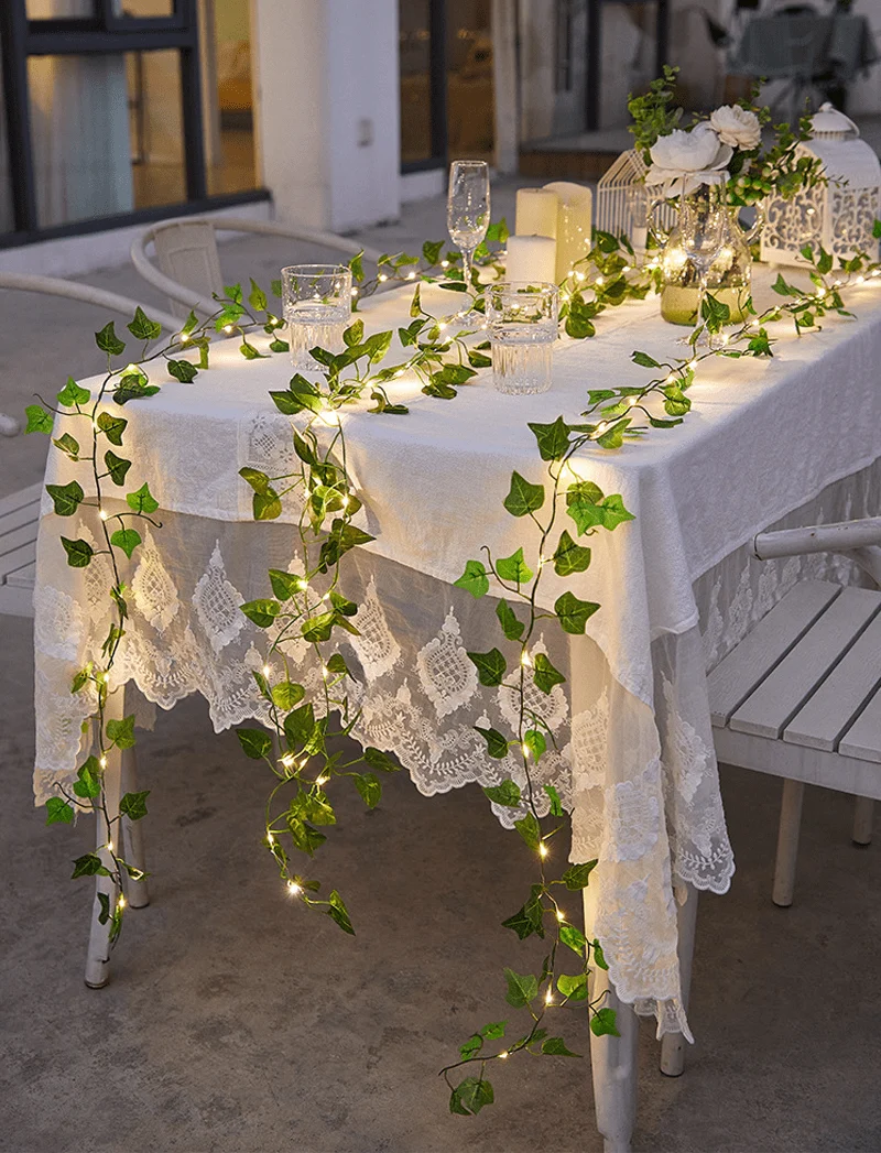 Guirlande Lumineuse Solaire Feuilles de Lierre