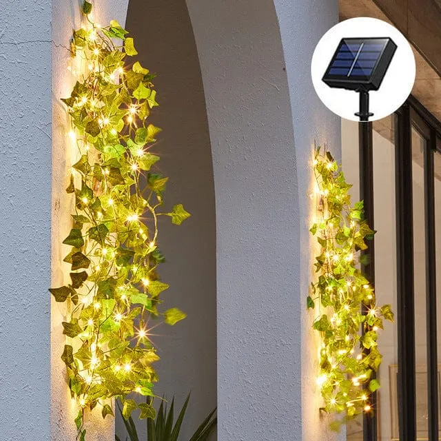 Guirlande Lumineuse Solaire Feuilles de Lierre