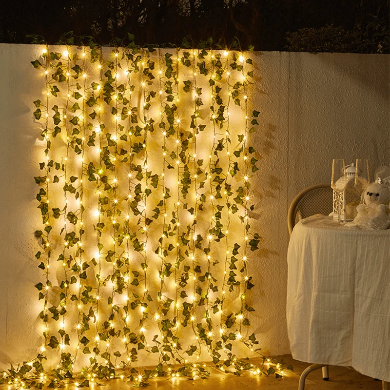 Guirlande Lumineuse Solaire Feuilles de Lierre