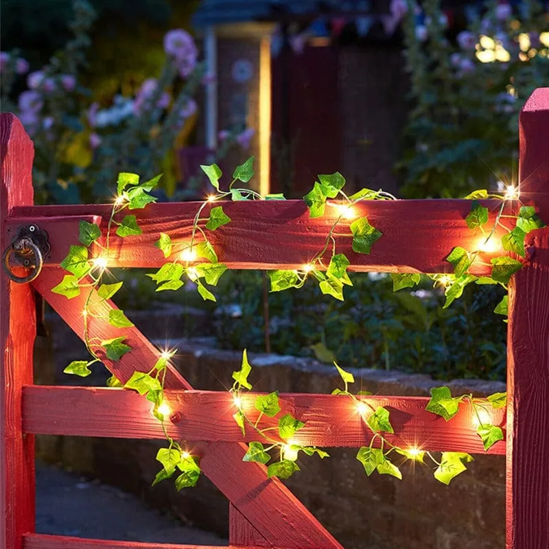 Guirlande Lumineuse Solaire Feuilles de Lierre