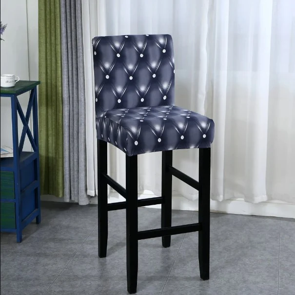 Housse de Tabouret Matelassée Bleu