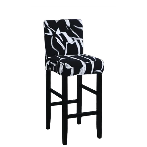 Housse de Tabouret Noir et Blanc