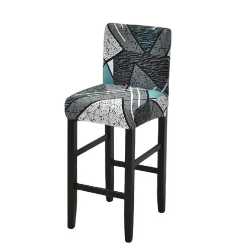 Housse de Tabouret Imprimée Bleue