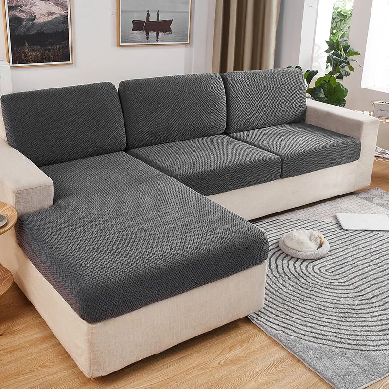 Housse de Coussin Canapé Extensible Gris