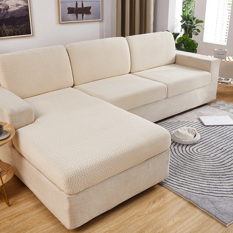 Housse de Coussin Canapé Beige Clair