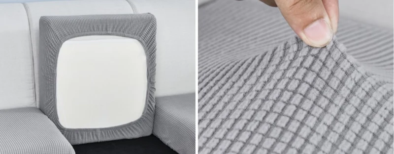 Housse de Coussin pour Canapé Gris Clair