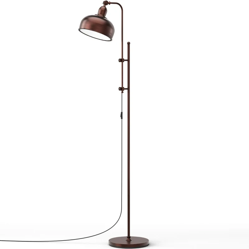 Lampe de sol réglable design industriel 28 cm x 43 cm x 138,5 cm à 166 cm éclairage chaleureux en métal bronze 20_0012304