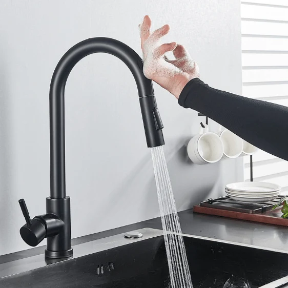 Robinet de cuisine Smart Touch tactile et rétractable