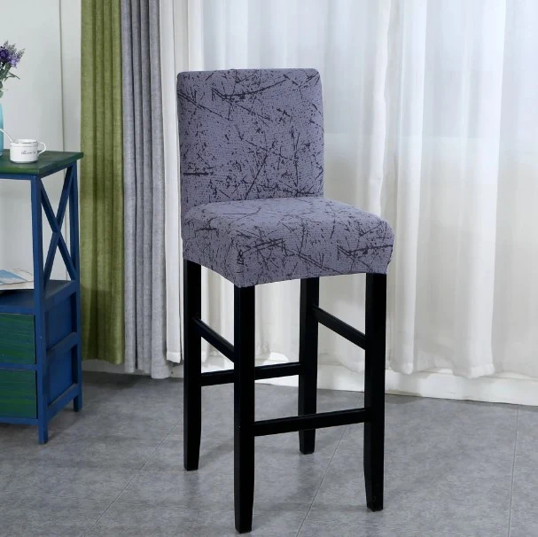 Housse de Tabouret Imprimée Grise