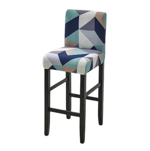 Housse de Tabouret Géométrique Bleu Ciel