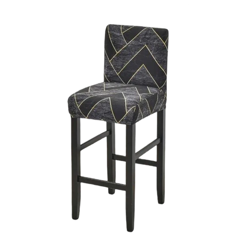 Housse de Tabouret Géométrique Gris