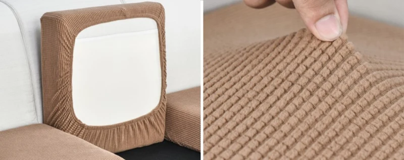 Housse de Coussin Canapé Camel