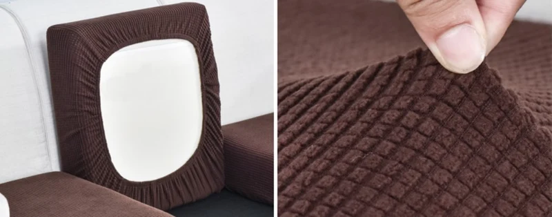 Housse de Coussin Canapé Marron Foncé