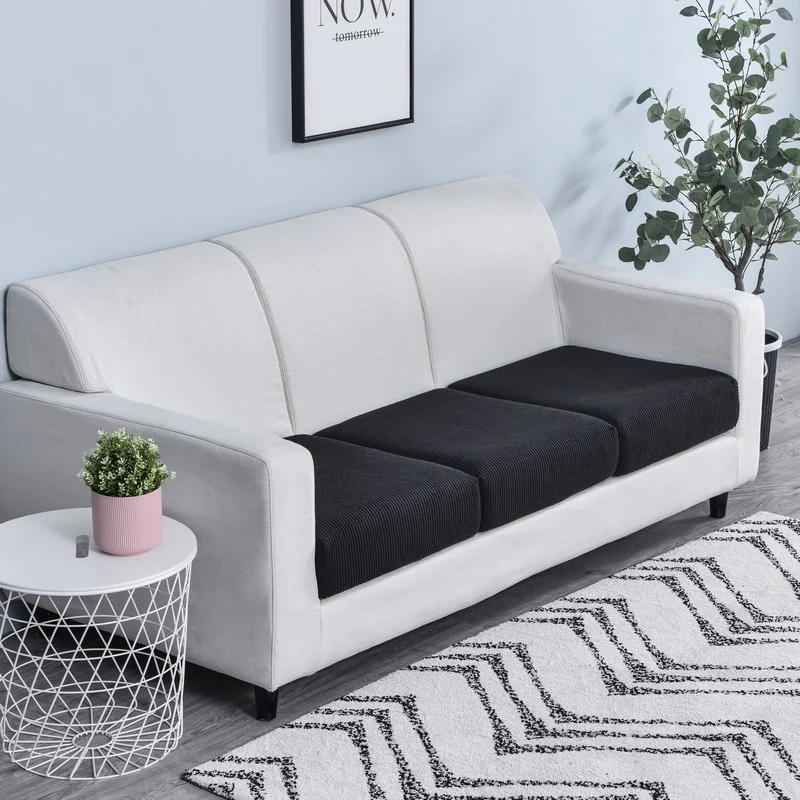 Housse de Coussin Canapé Noir