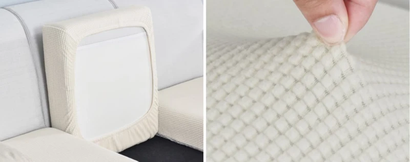 Housse de Coussin Canapé Blanc
