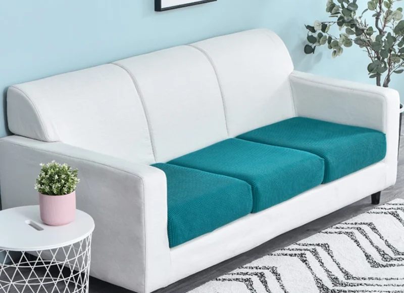 Housse de Coussin Canapé Cyan