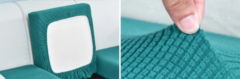 Housse de Coussin Canapé Cyan
