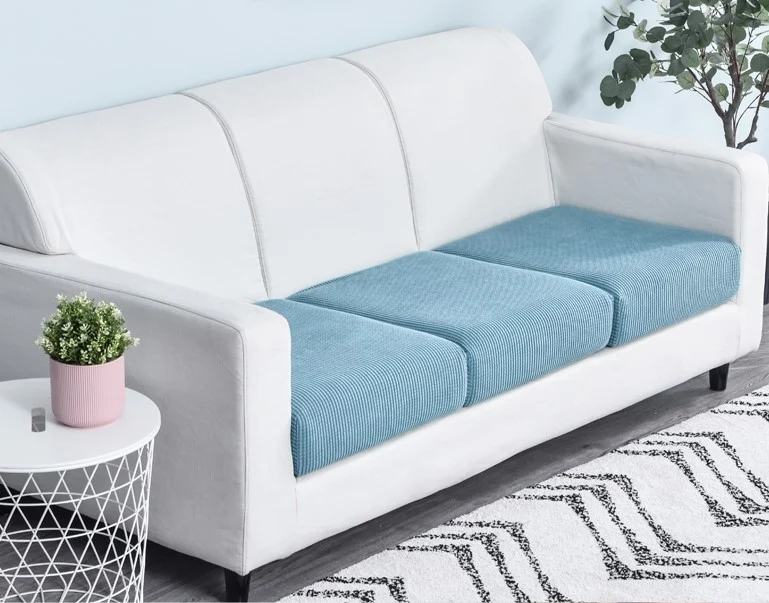 Housse de Coussin Canapé Bleu Ciel