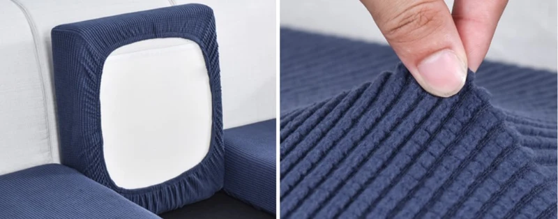 Housse de Coussin Canapé Bleu