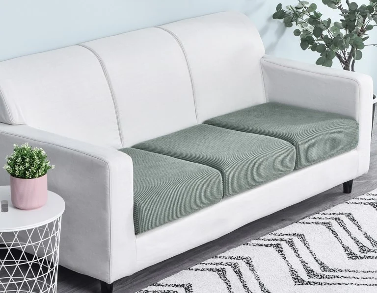 Housse de Coussin Canapé Vert Pin