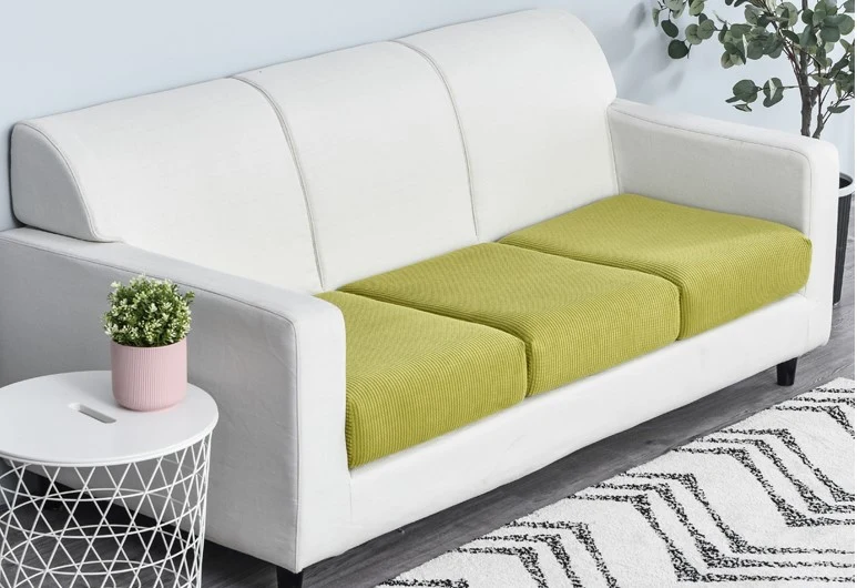 Housse de Coussin Canapé Vert Herbe