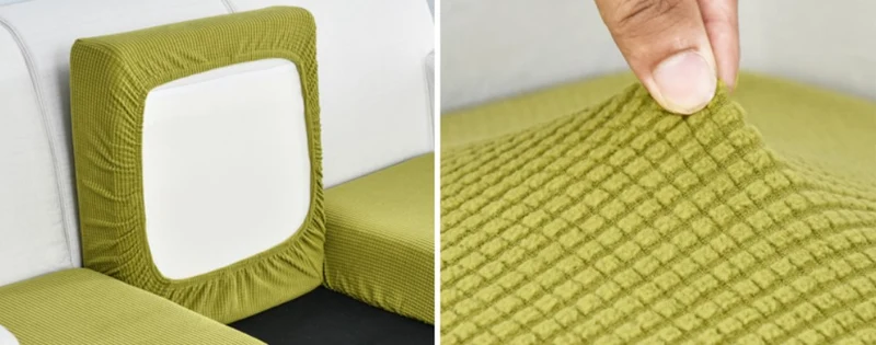 Housse de Coussin Canapé Vert Herbe