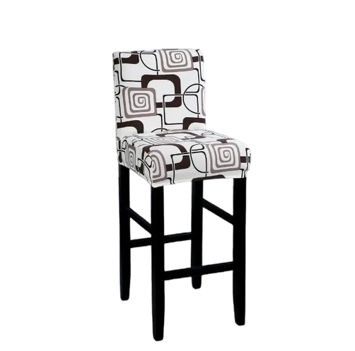 Housse de Tabouret Géométrique Blanc