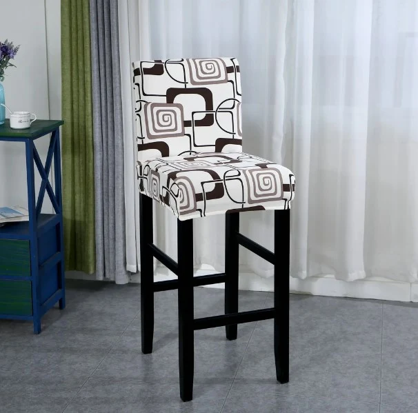 Housse de Tabouret Géométrique Blanc