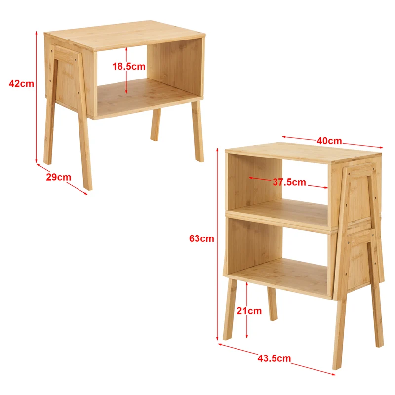 Lot de deuxTables de nuit bambou 42 x 43,5 x 29 cm naturel 03_0007100