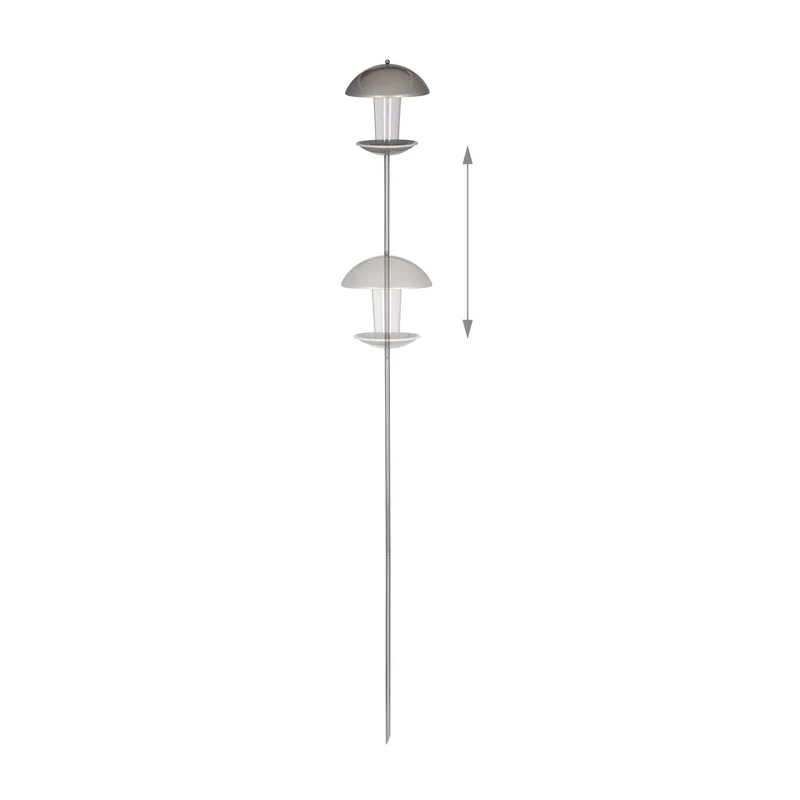 Mangeoire à oiseaux suspendue ou à planter jardin 30 x 30 x 40 cm facile à approvisionner en plastique transparent 13_0004948