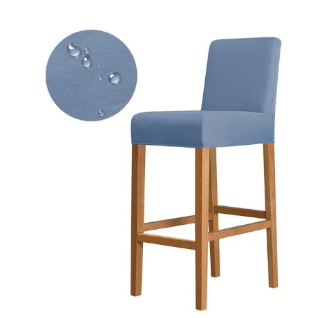 Housse de Tabouret Gris Bleu
