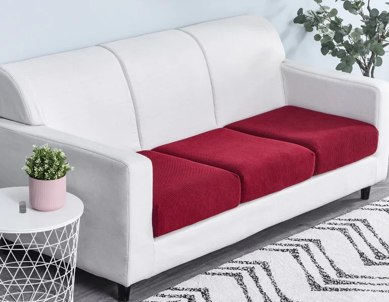 Housse de Coussin Canapé Rouge