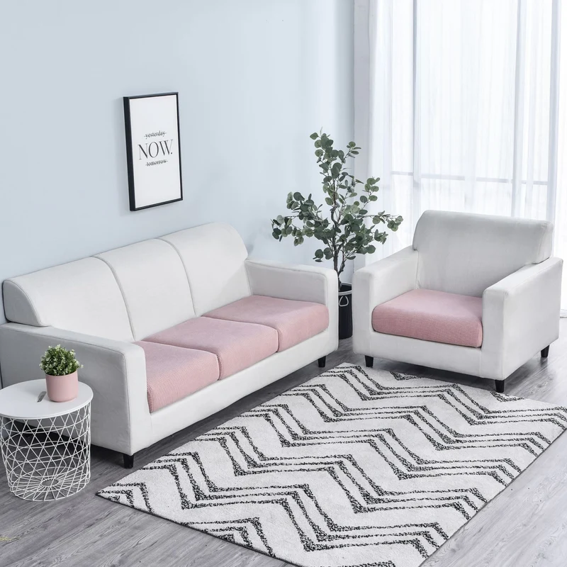 Housse de Coussin Canapé Rose Clair
