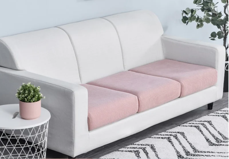 Housse de Coussin Canapé Rose Clair