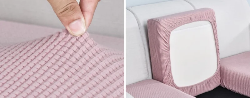 Housse de Coussin Canapé Rose Clair