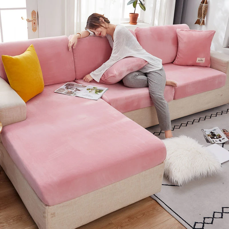 Housse de Coussin Canapé Rose