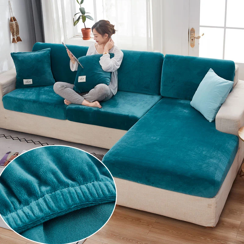 Housse de Coussin Canapé Bleu Turquoise