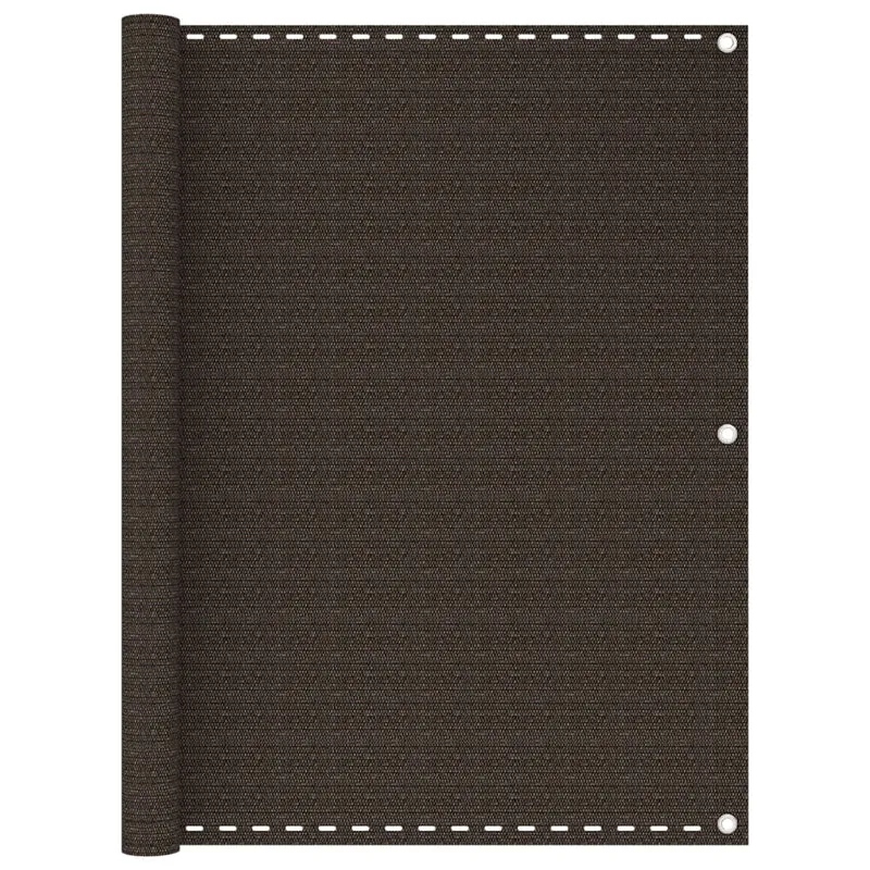 Écran de balcon brise pare vue protection confidentialité marron 120 x 600 cm PEHD 02_0010226