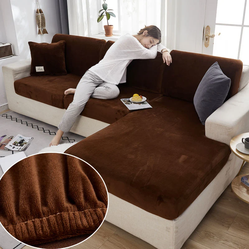 Housse de Coussin Canapé Marron