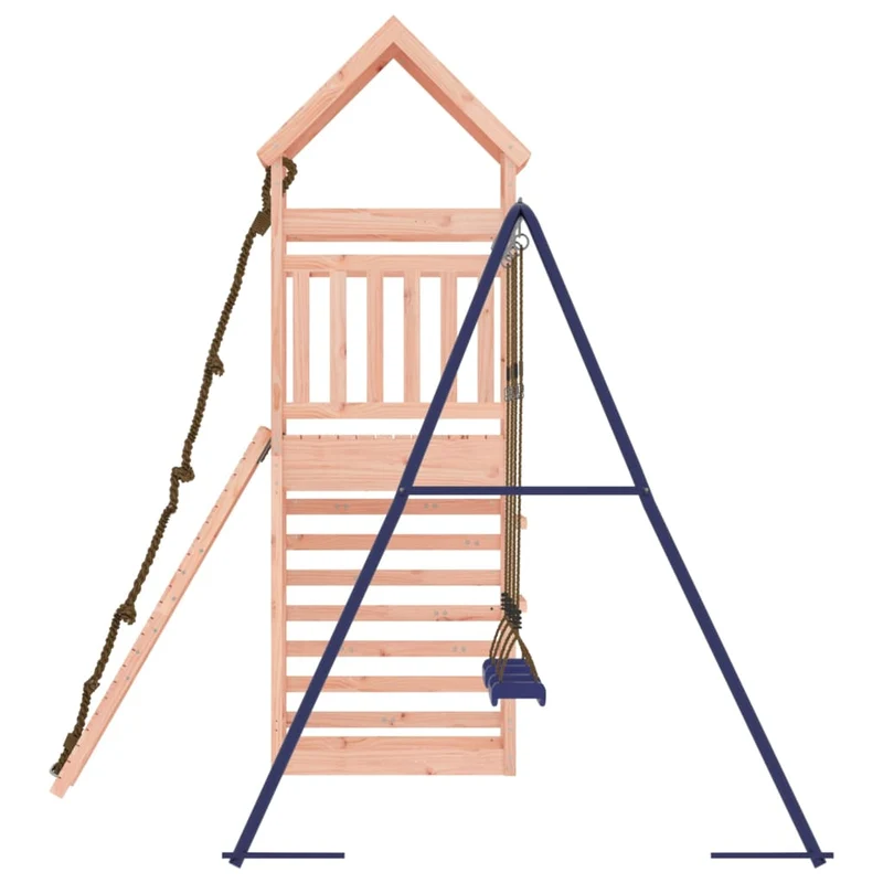 Aire de jeux d'extérieur balançoires toboggan portiques robuste jeux jardin 316 x 257 x 264 cm bois massif de douglas 02_0004778
