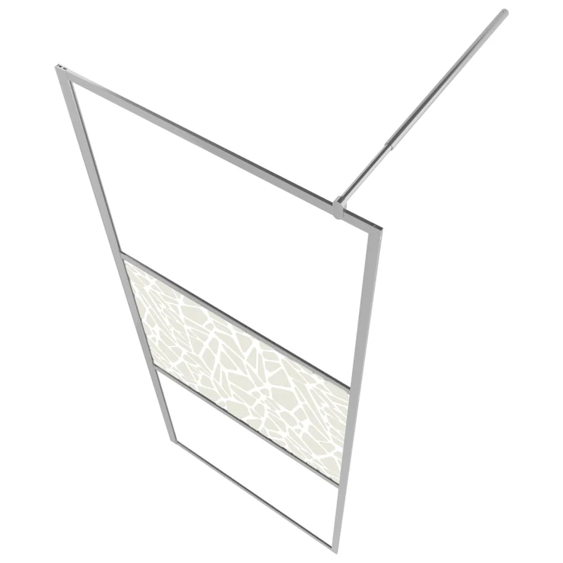 Paroi de douche à l'italienne cabine de douche cloison de douche salle de bain maison intérieur verre ESG 100x195 cm pierre 02_0002129