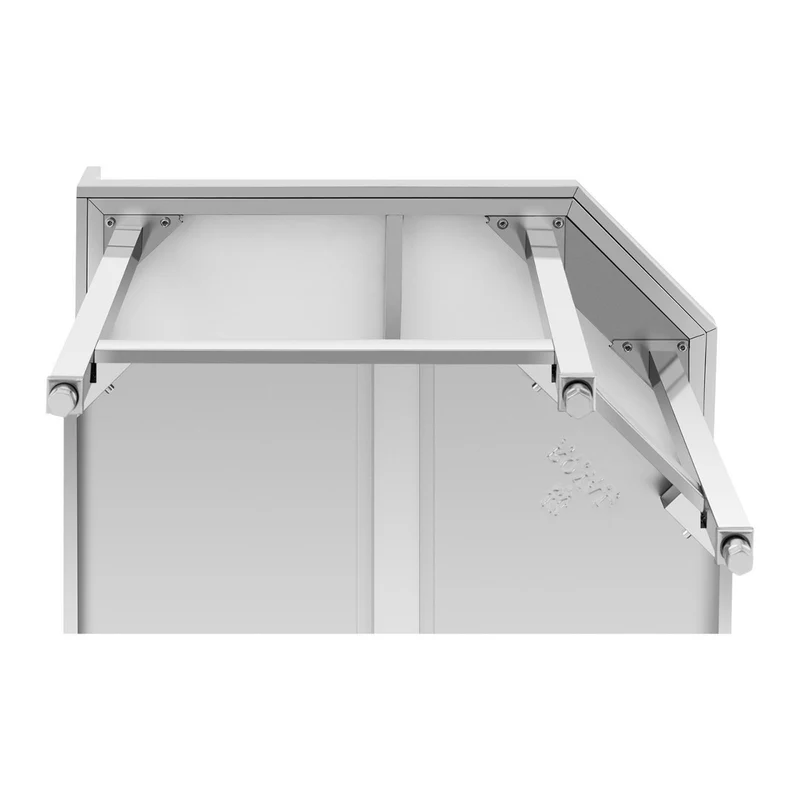 Table de travail cuisine professionnelle acier inox en angle inox 90 x 70 cm capacité de 300 kg 14_0003648