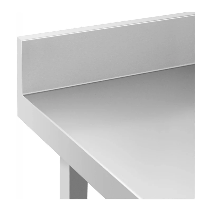 Table de travail cuisine professionnelle acier inox en angle inox 90 x 70 cm capacité de 300 kg 14_0003648