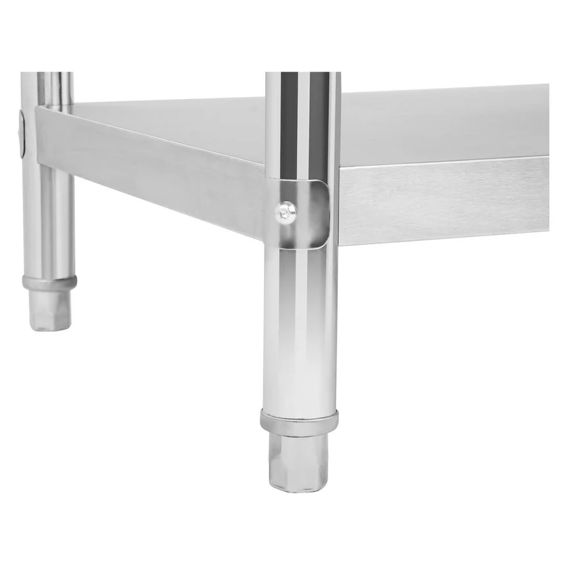 Table de travail cuisine professionnelle acier inox en angle inox 90 x 70 cm capacité de 300 kg 14_0003648